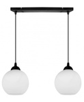 Nowoczesna lampa wisząca kuliste mleczne klosze
