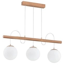 Lampa wisząca ALFA DINAR DREWNIANA 3xE14 72cm | 62216