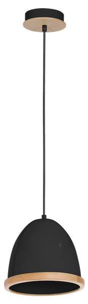 Lampa wisząca nowoczesna zwis STUDIO czarny śr. 21cm