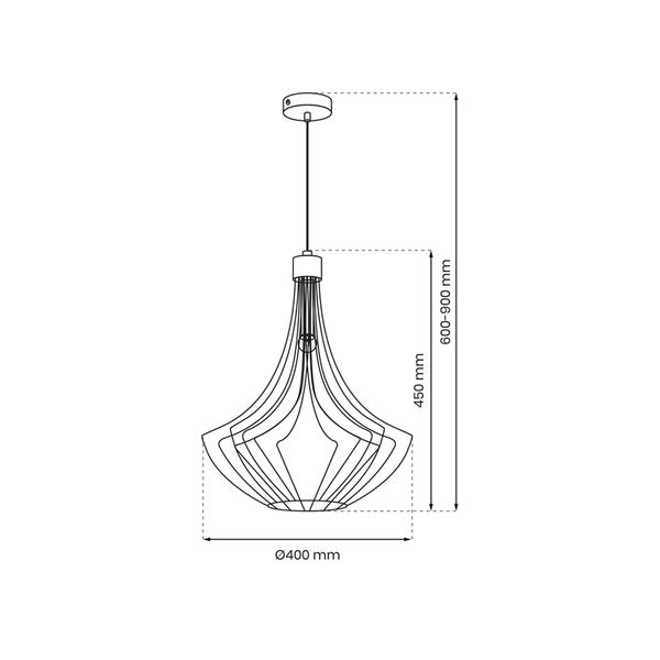 Lampa wisząca CESTA, MLP8671, biała, 1x60W E27