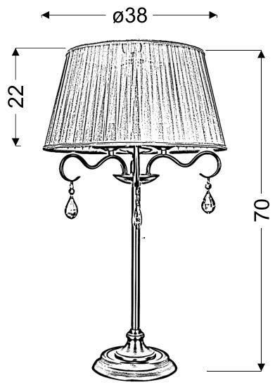 Lampa Stołowa Gabinetowa Candellux Fiesta 41-15273 E14 Patyna