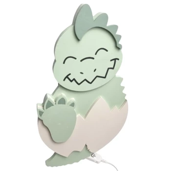 Lampka nocna dla dzieci LED drewniana Dinozaur