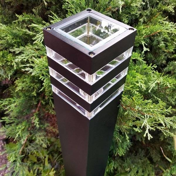 Słupek zewnętrzny ogrodowy OIR czarny 65cm