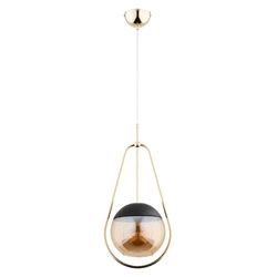 Lampa wisząca ALFA ELDORADO 200 CZARNO-ZŁOTA 1xE27 24cm | 61247