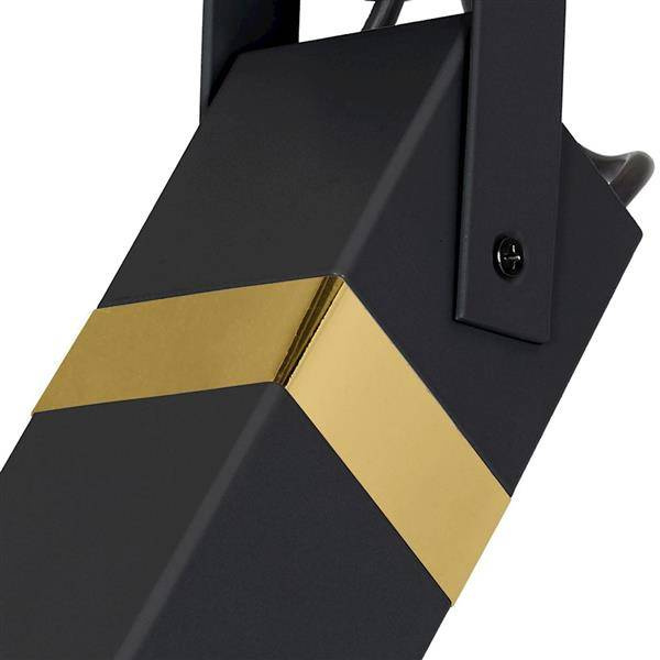 Nowoczesny kinkiet spot VIDAR BLACK/GOLD 1xGU10 MLP6277