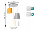 Lampa wisząca do pokoju dziecięcego kolorowa Stożek 3