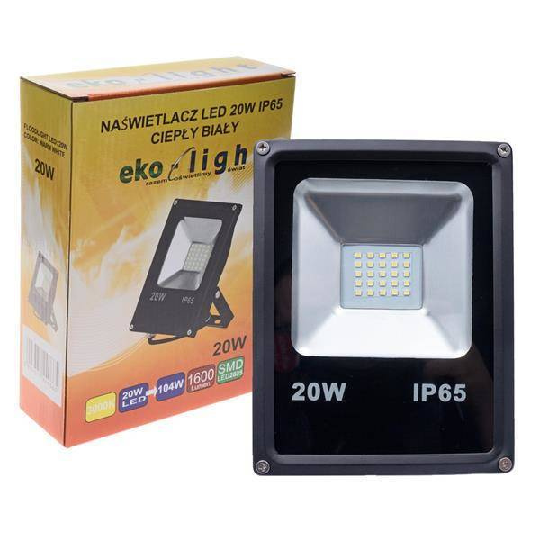 NAŚWIETLACZ LED 20W BARWA 3000K EKN665