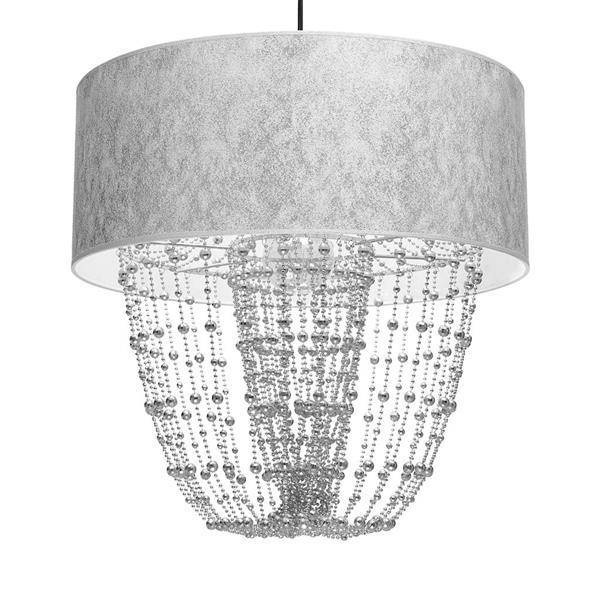 Nowoczesna lampa wisząca ALMERIA SILVER/CHROME 1xE27 MLP6437