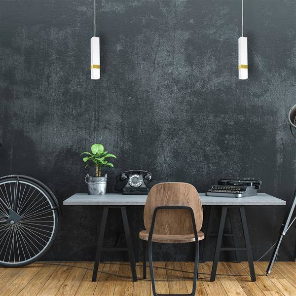 Nowoczesna lampa wisząca VIDAR WHITE/GOLD 1xGU10 MLP6275