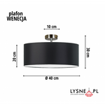 Plafoniera do pokoju dziecięcego WENECJA fi - 40 cm