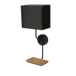 KETO KINKIET CZARNY 1X40W E14 ABAŻUR Z WŁĄCZNIKIEM