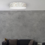 Lampa sufitowa ZIGGY WHITE, MLP7568, 60 cm, biały/złoty, 3x60W E27
