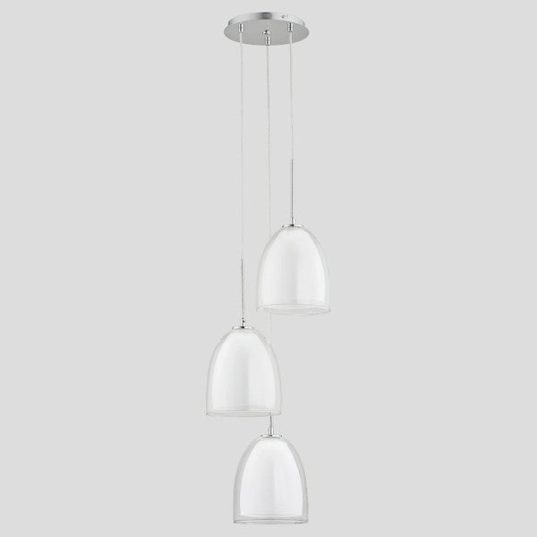 Lampa wisząca RONDA chrom/transparentny śr. 34cm