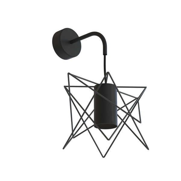 Lampa ścienna druciana kinkiet nowoczesna GSTAR śr. 25cm | czarny
