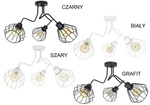 Lampa sufitowa młodzieżowa czarna Zyg Zag