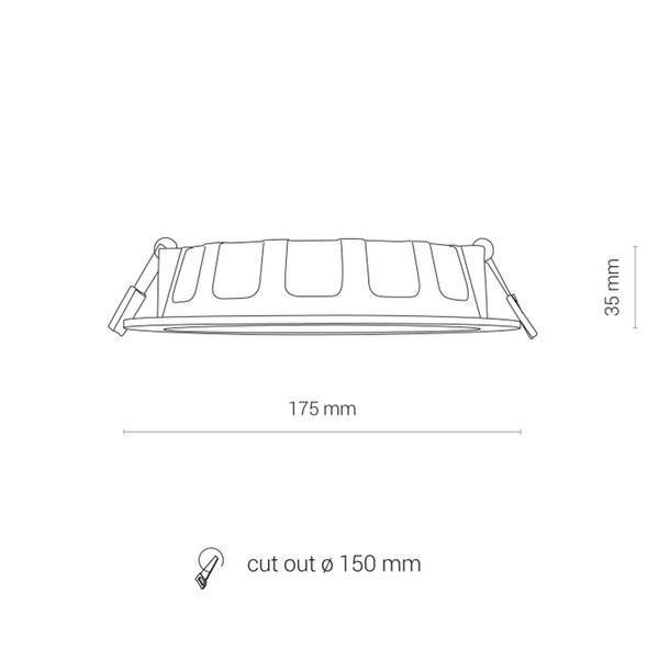 8777 Oprawa oświetl."CL KOS LED 16W, 3000K, IP44"