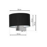 Kinkiet CASINO BLACK/CHROME 1xE27 ML6377