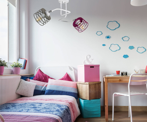 Lampa sufitowa do pokoju dziecka nowoczesna w stylu loft Edison Koszyk 2
