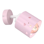 Lampa sufitowa do pokoju dziewczynki różowa w serca 3xE27