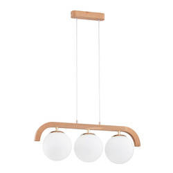 Nowoczesna lampa do kuchni KRYZA WHITE 3x E14 wys. 80cm | brązowy