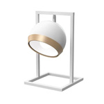 Lampa stołowa nowoczesna kula OVAL biały 40cm