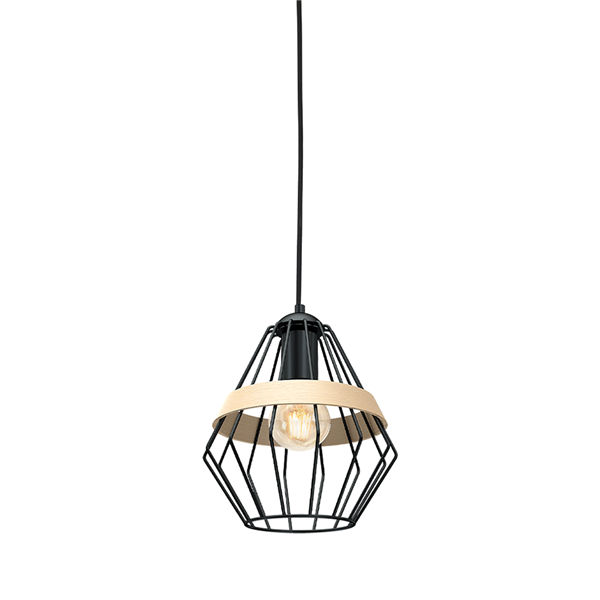 Lampa wisząca INDUSTRIALNA CLIFF BLACK 1xE27 MLP5524