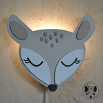  Lampka nocna dla dzieci LED drewniana Sarenka
