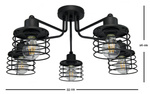 Lampa w stylu loft czarna Koszyk 5