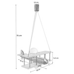 Lampa samolot drewniany duży do pokoju dziecięcego niebiesko- zielony 