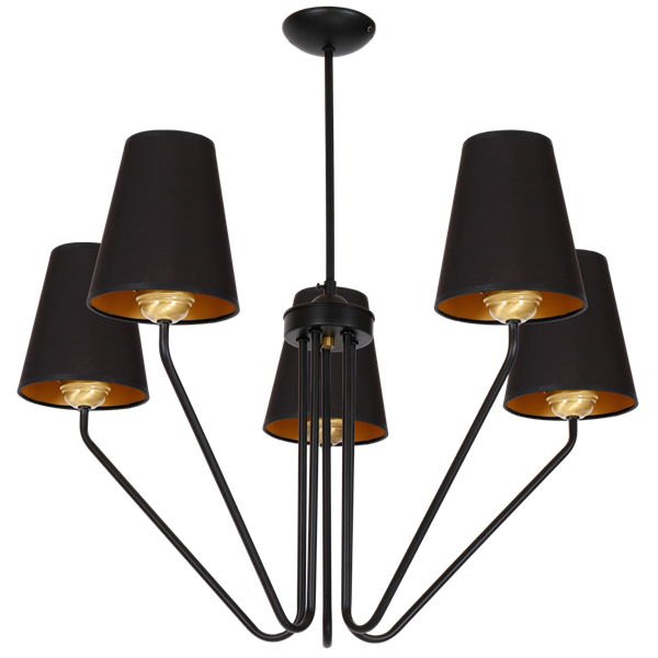 Żyrandol VICTORIA BLACK 5xE27 MLP4913