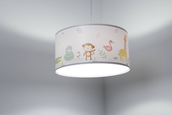 Lampa sufitowa dziecięca Wesołe Zwierzaki  średnica 60 cm