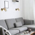 Kinkiet mosiądz ruchomy metalowy spot Colly 91-01702