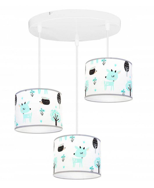 Lampa wisząca do pokoju dziecka 3-punktowa Bambi 3xE27 Led