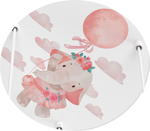 Lampa sufitowa do pokoju dziewczynki Słonik Koszyczek 3xE27