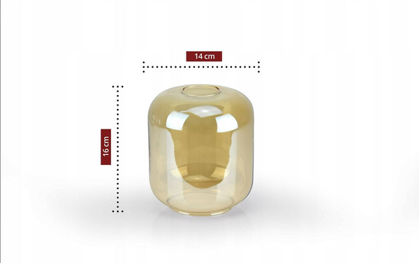 Lampa wisząca szklane miodowe klosze 4xE27