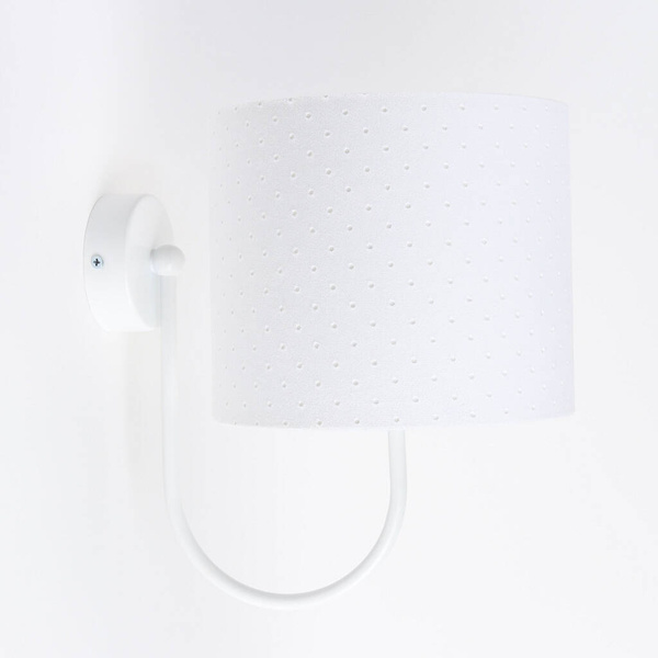Lampa ścienna do pokoju dziecięcego biała Jasmine