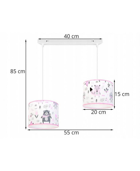 Lampa do pokoju dziecka z abażurem regulowana 