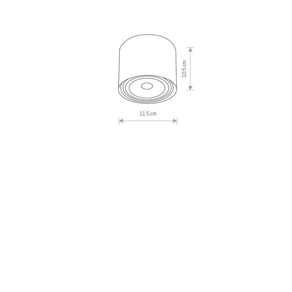 Lampa sufitowa/spot BIT WHITE S śr.11cm