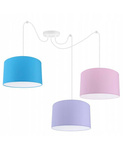 Lampa wisząca do pokoju dziecka niebieskie abażury Pająk 3xE27 led