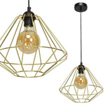 Lampa wisząca INDUSTRIALNA LUPO BLACK/GOLD 1xE27 MLP6270
