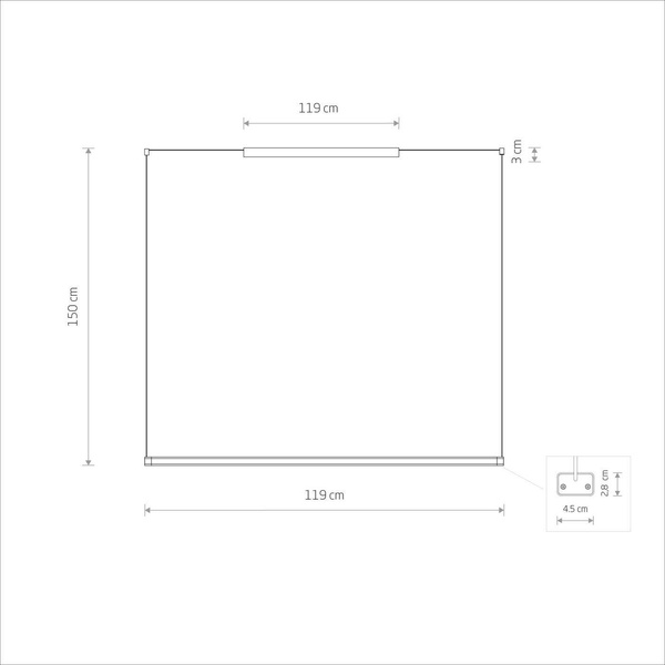 Lampa wisząca CL H LED PRO dł. 119cm 29W LED ciepła biel 3000K | czarny
