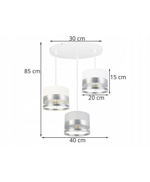 Elegancka Lampa z Transparentnymi Detalami na Nowoczesnych Abażurach