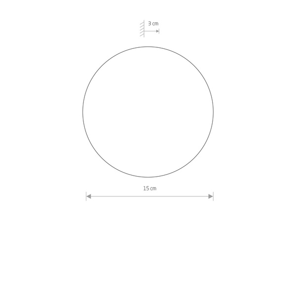 Lampa ścienna kinkiet LED RING LED S 7W okrąg 15cm 3000K 400lm | biały