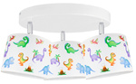 Lampa sufitowa do pokoju dziecięcego z motywem Dinozaurów Koło 3