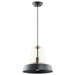 Nowoczesna lampa DRAGON czarna/miedź śr. 39,5cm