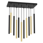 Lampa wisząca MONZA BRASS, MLP8845, czarno-złota, 11x8W G9