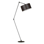 Nowoczesna regulowana lampa podłogowa BARI musztardowy abażur