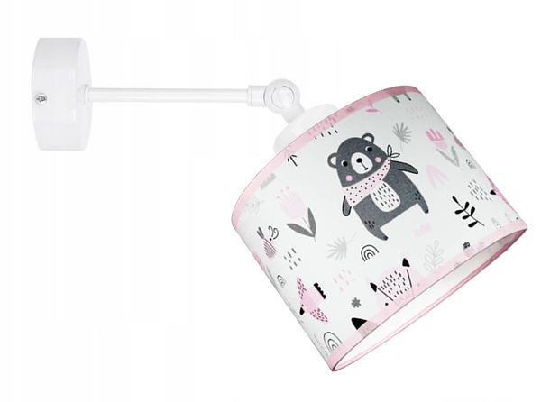 Lampa dla dziewczynki z motywem misia Teddy Pink 3 Koło