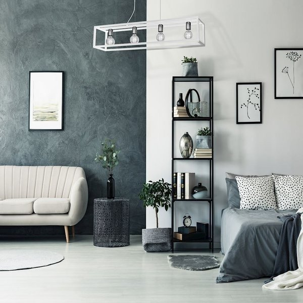 Lampa wisząca CAGE WHITE 4xE27 w nowoczesnym stylu