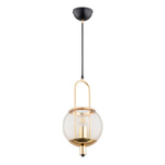 Stylowa lampa wisząca LERANS E27 wys. 75cm | złoty